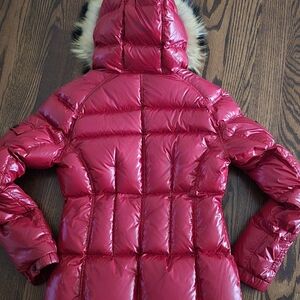 SAM. Glossy Crimson Puffer Jacket